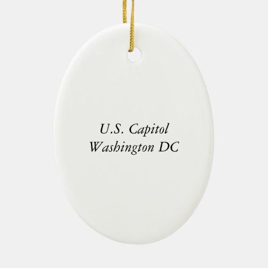 Washington DC Capitol Ornament (Achterkant)