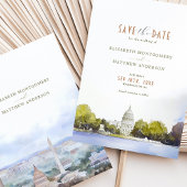 Washington DC Capitol Wedding Save the Date Kaart