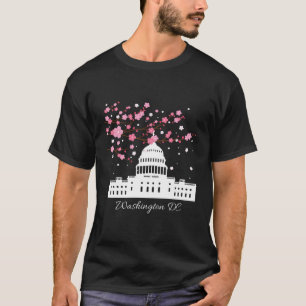 Washington DC Capitool bouwen van kersenbloesems T-shirt