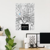 Washington, DC. Carte de la ville + Poster de votr (Bureau à domicile)