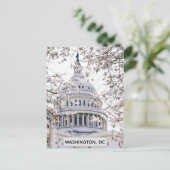 Washington DC Cherry Blossom Travel Foto Briefkaart (Staand voorkant)