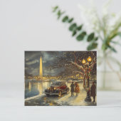 Washington DC Christmas Briefkaart Retro (Staand voorkant)