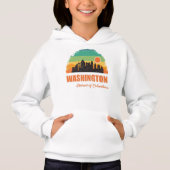 Washington DC City Skyline  Retro Sunset (Voorkant)