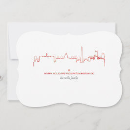 Washington DC Cityscape Holiday Card Feestdagenkaart