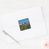 Washington DC cityscape Vierkante Sticker (Envelop)
