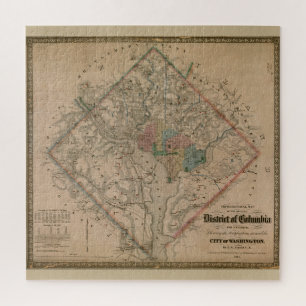 Washington DC Civil War Defences Map 1864 Legpuzzel