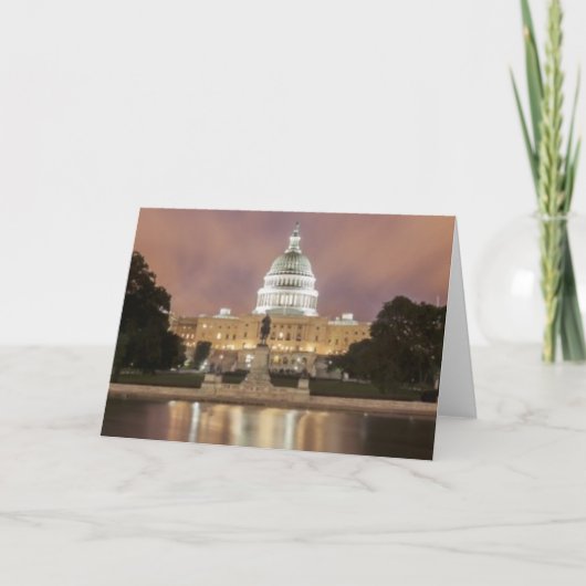 Washington DC, de Bouw van het Capitool Kaart (Voorkant)