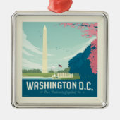 Washington DC | De hoofdstad van ons land Metalen Ornament (Voorkant)