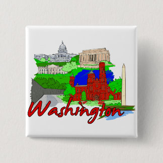 Washington DC - District of Columbia - VS.png Vierkante Button 5,1 Cm