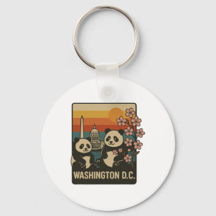 Washington DC Familiereis Funny Panda Zoo DC Trip Sleutelhanger