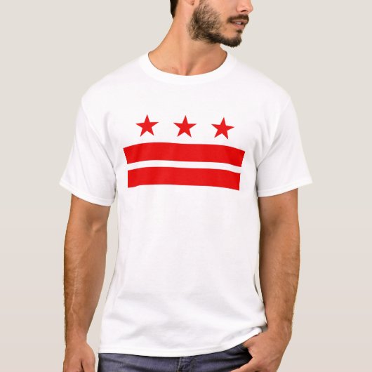 Washington DC Flag D.C. Capitol T-shirt (Voorkant)