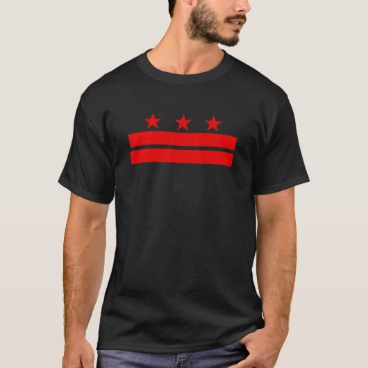 Washington DC Flag D.C. Capitol T-shirt (Voorkant)