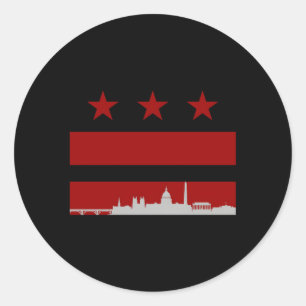 Washington DC Flag Ronde Sticker