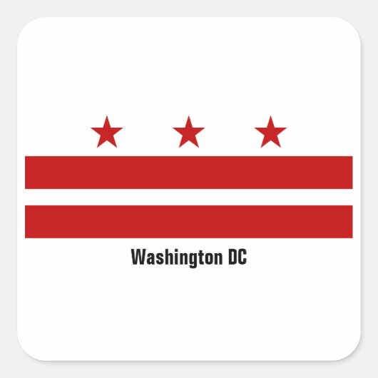 Washington DC Flag Sticker (Voorkant)