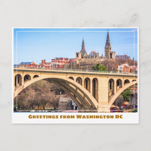 Washington DC Georgetown met brug Briefkaart (Voorkant)
