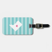 Washington DC Heart | geboortestad Bagagelabel (Voorkant horizontaal)