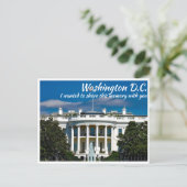 Washington DC Het Witte Huis Briefkaart (Staand voorkant)