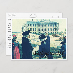 Washington DC Het Witte Huis construeren Briefkaart