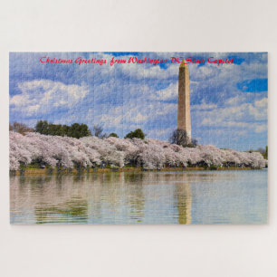 Washington DC. Hoofdstad.Kerstgroeten Legpuzzel