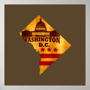 washington dc kaart poster