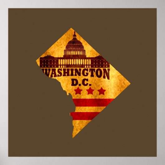 washington dc kaart poster (Voorkant)