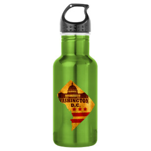 washington dc - kaart waterfles 