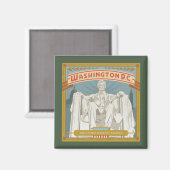 Washington DC | Lincoln Memorial Magneet (Voorkant / Achterkant)