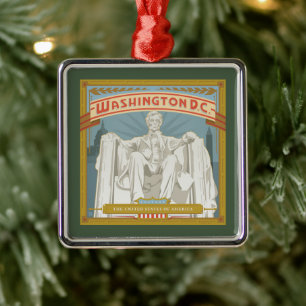 Washington DC   Lincoln Memorial Metalen Ornament