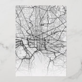 Washington, DC Love Locator | Stadsweddenschap Folie Uitnodiging (Achterkant)