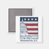 Washington DC magneet (Voorkant / Achterkant)