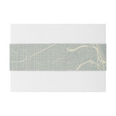 Washington DC Map Wedding Belly Band Uitnodigingen Wikkel (Achterkant Voorbeeld)