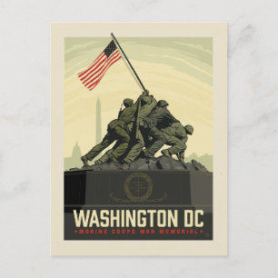Washington, DC   Mariniersmonument Briefkaart