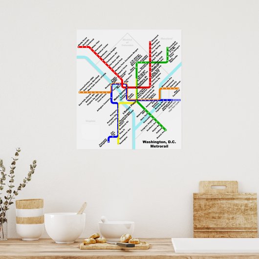 Washington DC metro Print (Keuken)