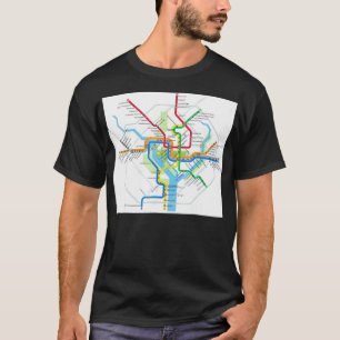 Washington DC-metrokaart VS  T-shirt
