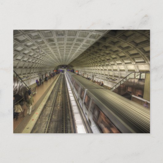 Washington DC-metrotreinstation Briefkaart (Voorkant)