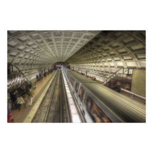 Washington DC-metrotreinstation Foto Afdruk
