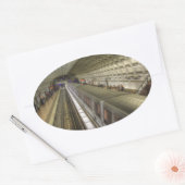 Washington DC-metrotreinstation Ovale Sticker (Envelop)