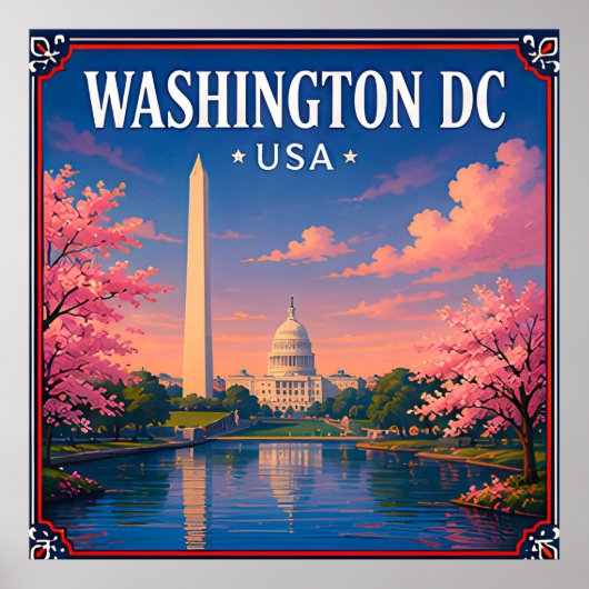 🏛️ Washington DC-monument Herinnering Van Hoofdst Poster (Voorkant)