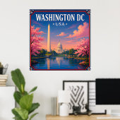 🏛️ Washington DC-monument Herinnering Van Hoofdst Poster (Thuiskantoor)