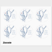 Washington DC Navy bruiloft gunst Ronde Sticker (Vel)