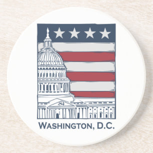 Washington DC-onderzetters Zandsteen Onderzetter