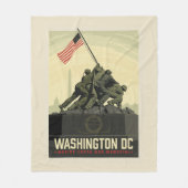 Washington, DC | Oorlogsmonument van het Korps Mar Fleece Deken (Voorkant)