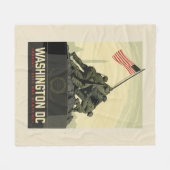 Washington, DC | Oorlogsmonument van het Korps Mar Fleece Deken (Voorkant (Horizontaal))