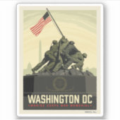 Washington, DC | Oorlogsmonument van het Korps Mar Sticker (Voorkant)