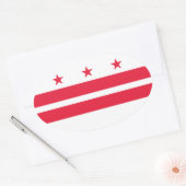 Washington DC Ovale Sticker (Envelop)