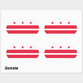 Washington DC Ovale Sticker (Vel)