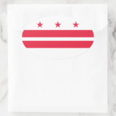Washington DC Ovale Sticker (Tas)