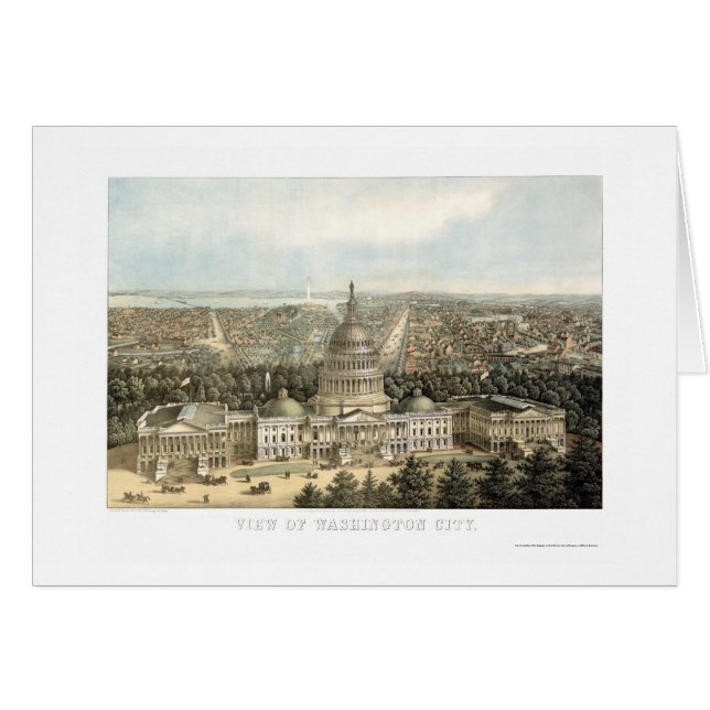 Washington, DC Panorama Map - 1857 (Voorkant Horizontaal)