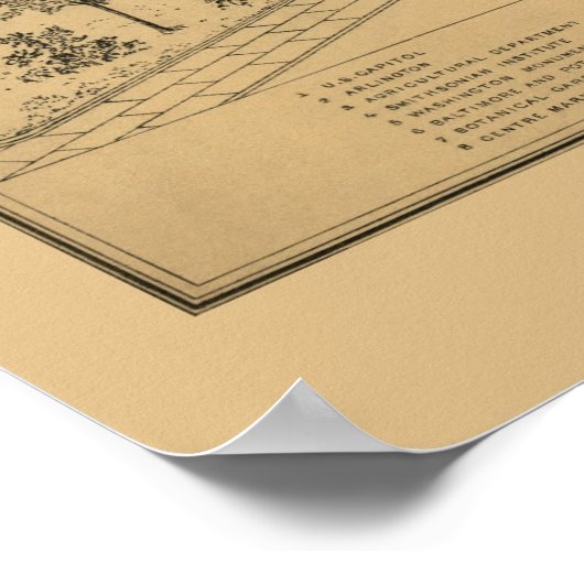 Washington, DC Panorama Map - 1872 Poster (Hoek)