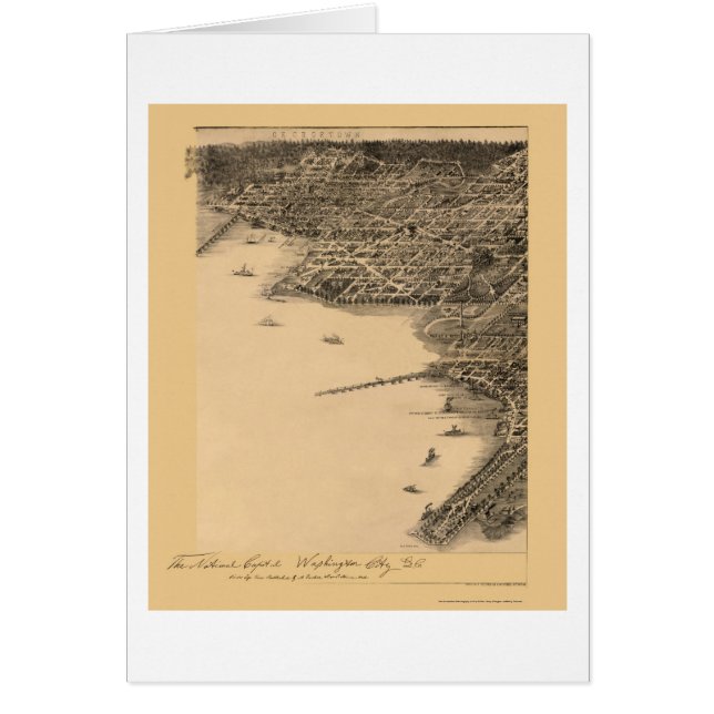 Washington, DC Panorama Map - 1883 (Voorkant)